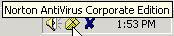 Norton Antivirus Logo in the System Tray