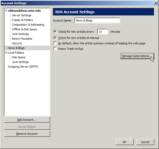 Manage Subscriptions