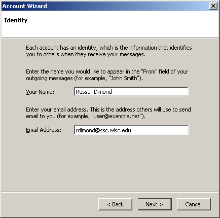 Identity window