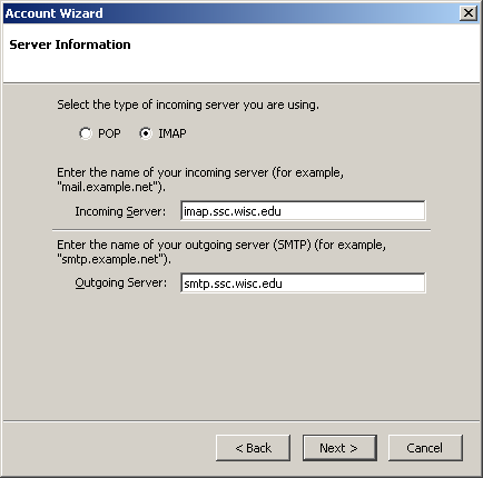Server Information Window