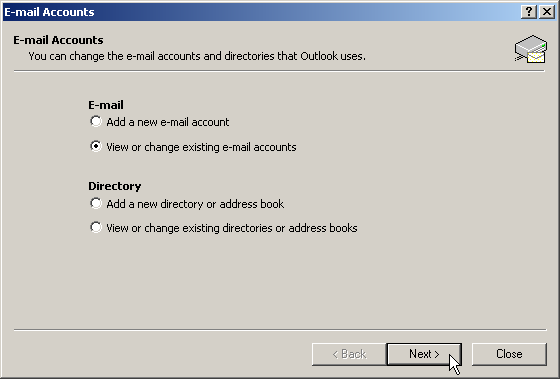 Choose View or change existing accounts