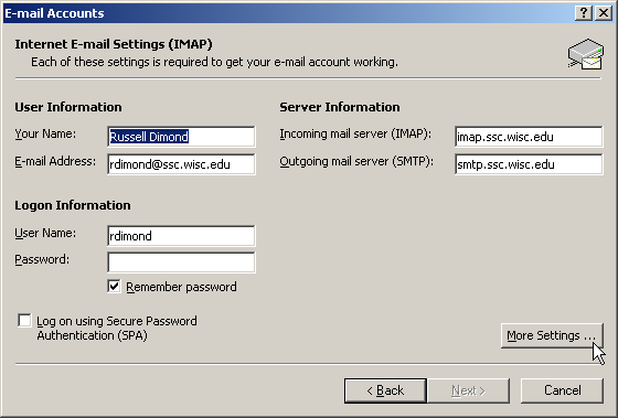 Click on More Settings