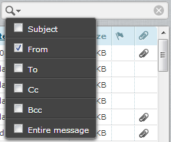 Search location options