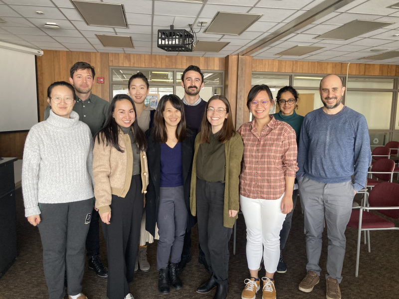 Graduate students with guest speaker Kimberly Kay Hoang, Spring 2023