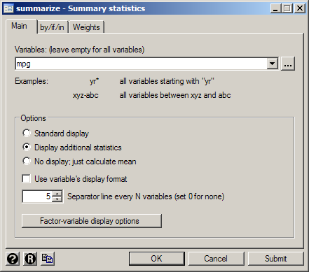 Calculating more summary statistics