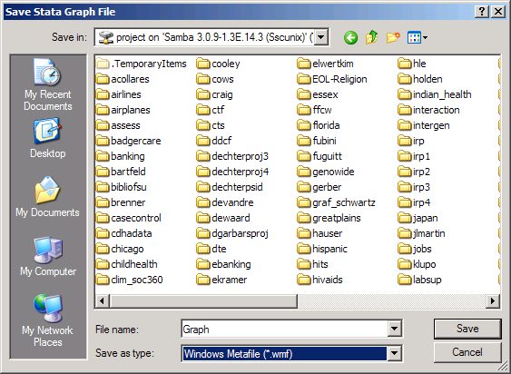 Setting the file type to wmf