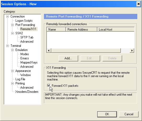 X11 Forwarding