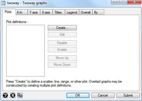 Window for controlling twoway graphs