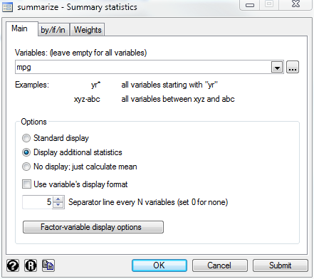 Calculating more summary statistics