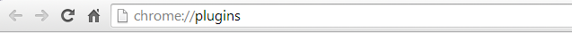 chrome://plugins in the address bar