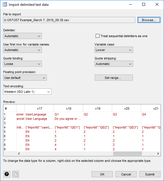 Importing the data 2: finding the actual data.