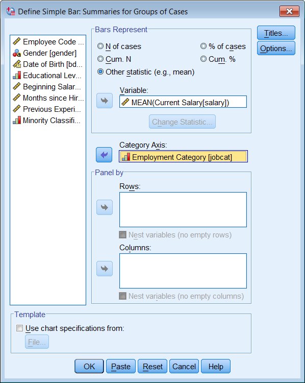 Simple bar chart dialog